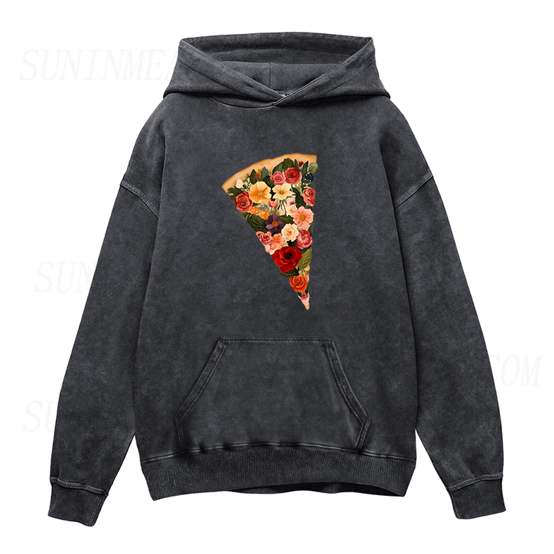 flowers pizza Unisex Hoodie