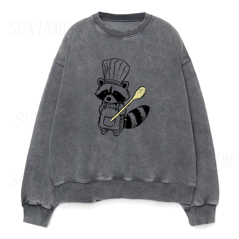 Cute Raccoon Chef Unisex Crewneck Sweatshirt