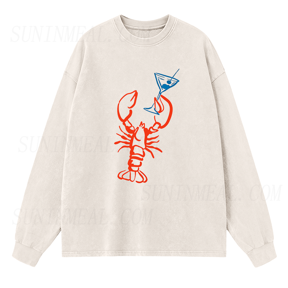 Lobster Martini Long Sleeve Unisex Tee