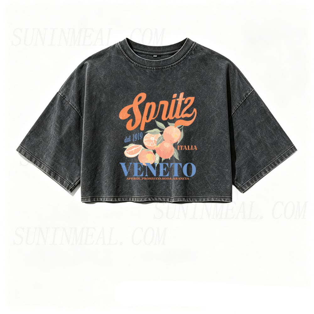 Spritz Veneto Oversized Crop Tee