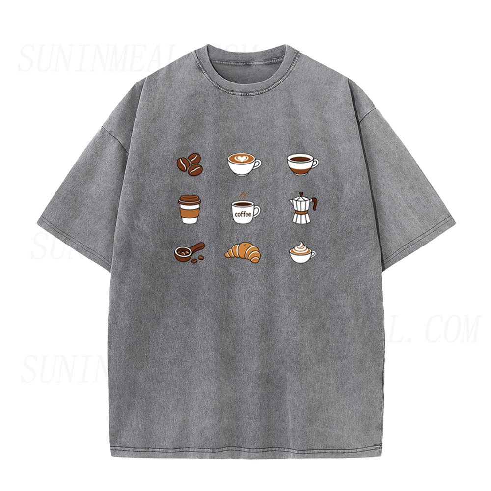 Latte Cappuccino Croissant Unisex Tee