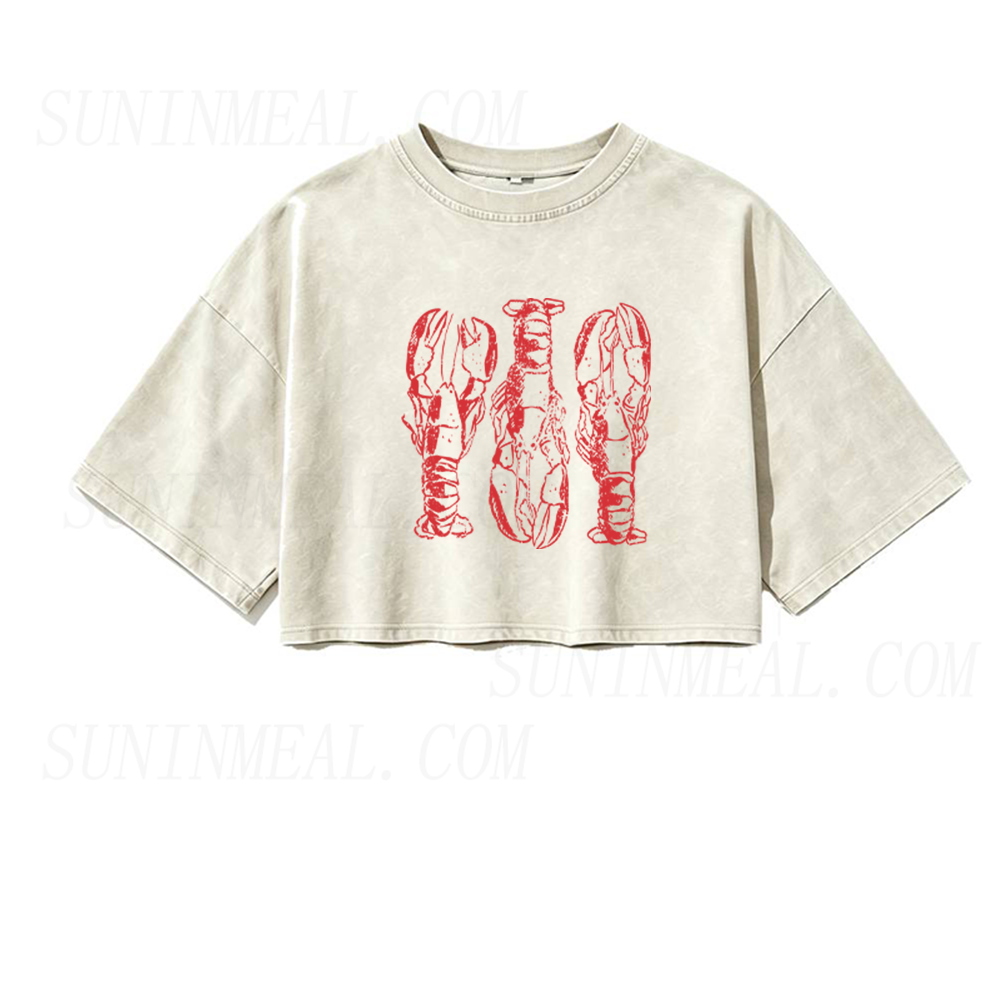 Lobster Oversized Crop Tee