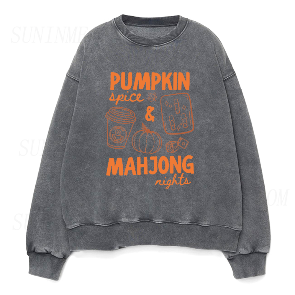 Pumpkin Spice Mahjong Unisex Crewneck Sweatshirt