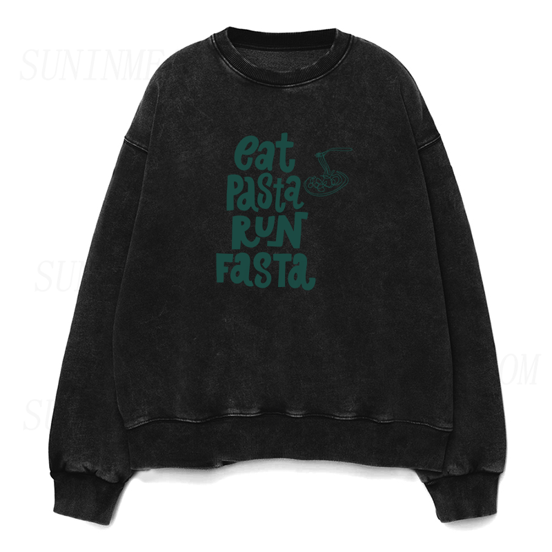 eat pasta run fasta Unisex Crewneck Sweatshirt