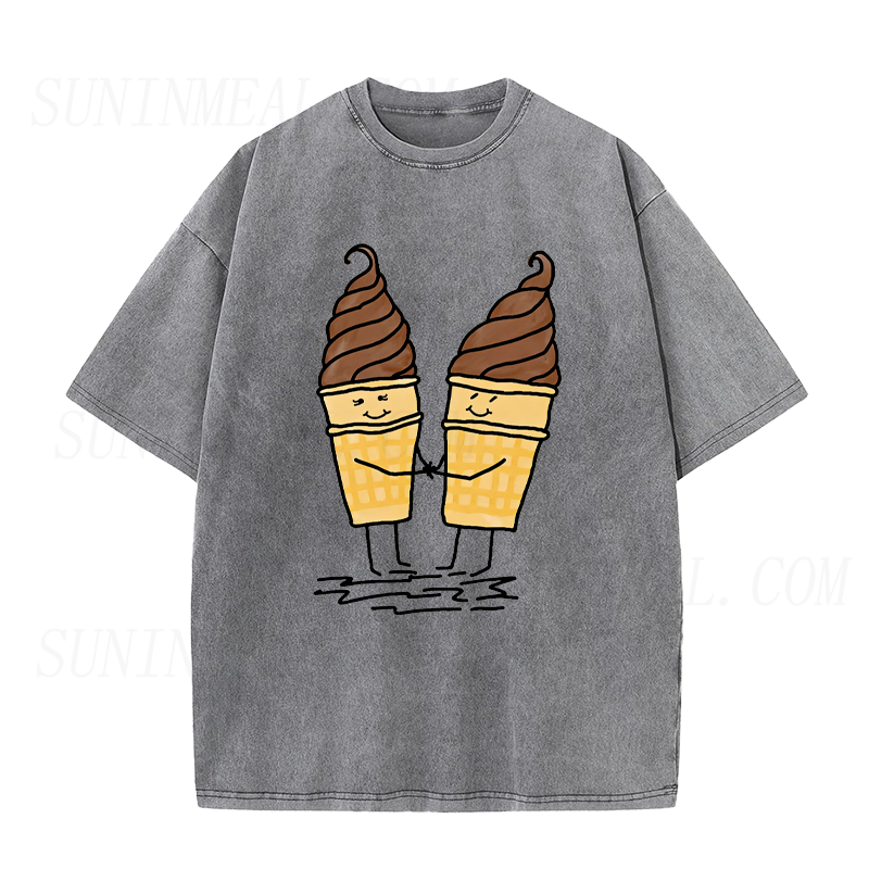 Ice Cream Cone Couple Tee
