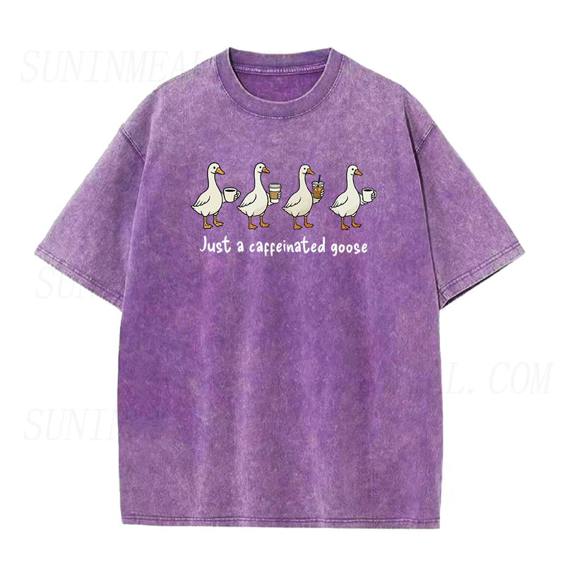 Just a Caffeinated Goose Coffee Unisex Tee