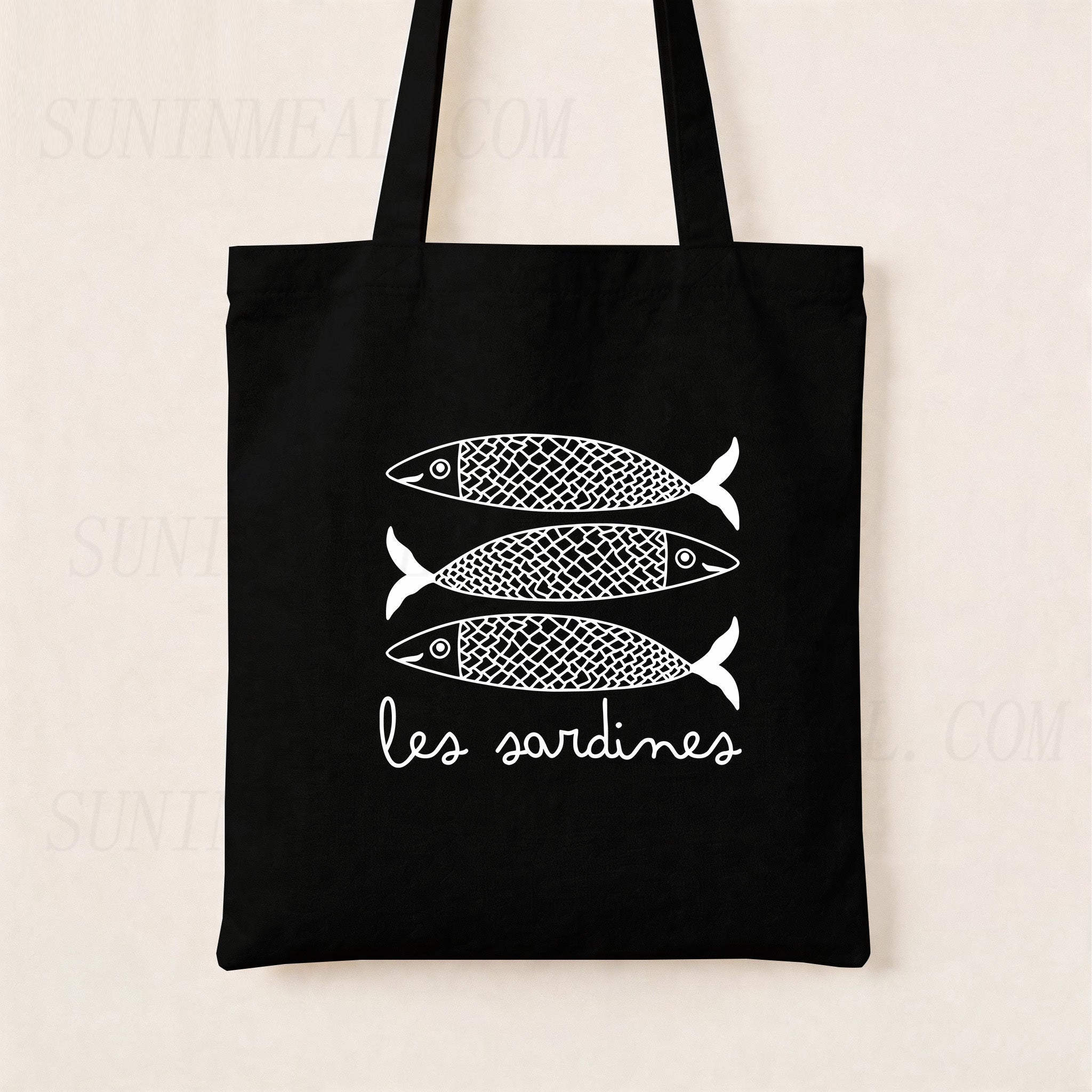 Les Sardines Canvas Tote Bag