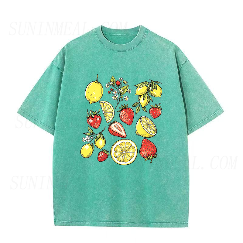 Lemon & Strawberry Botanical Unisex Tee