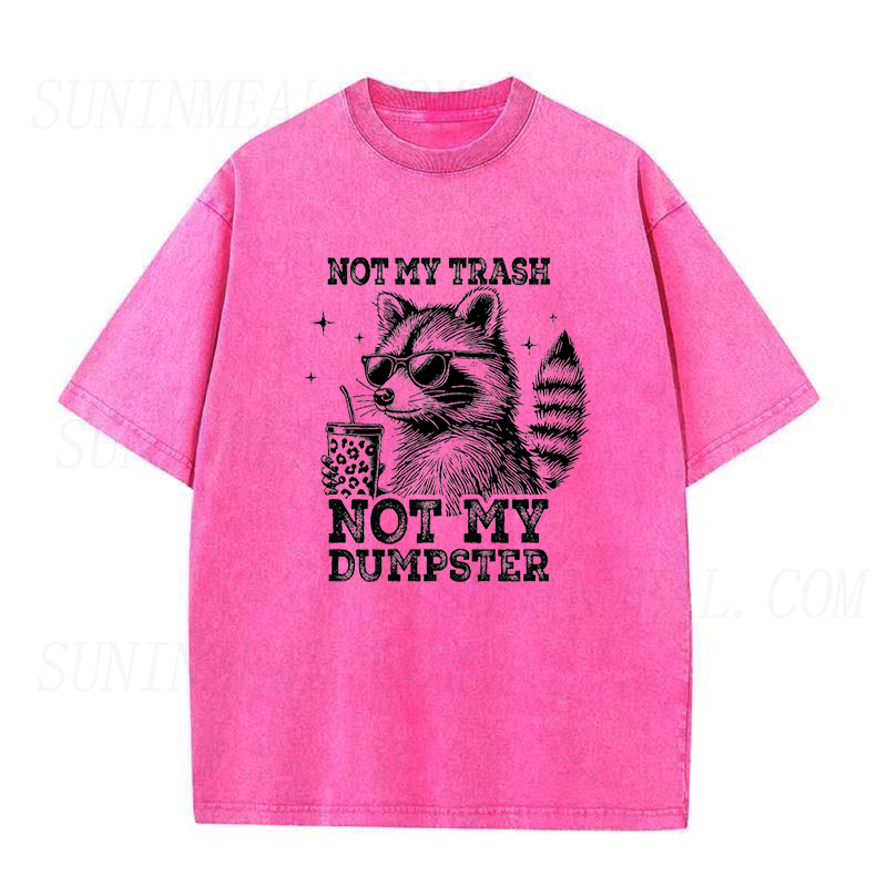 Not My Trash Not My Dumpster Raccoon Iced Coffee Unisex Tee