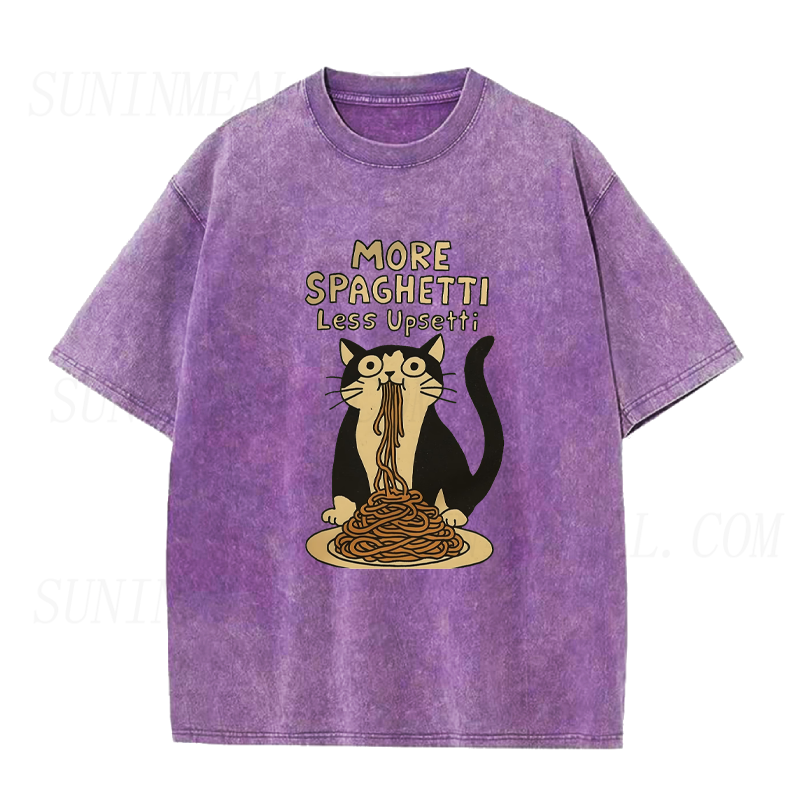 More Spaghetti Less Upsetti Cat Unisex Tee