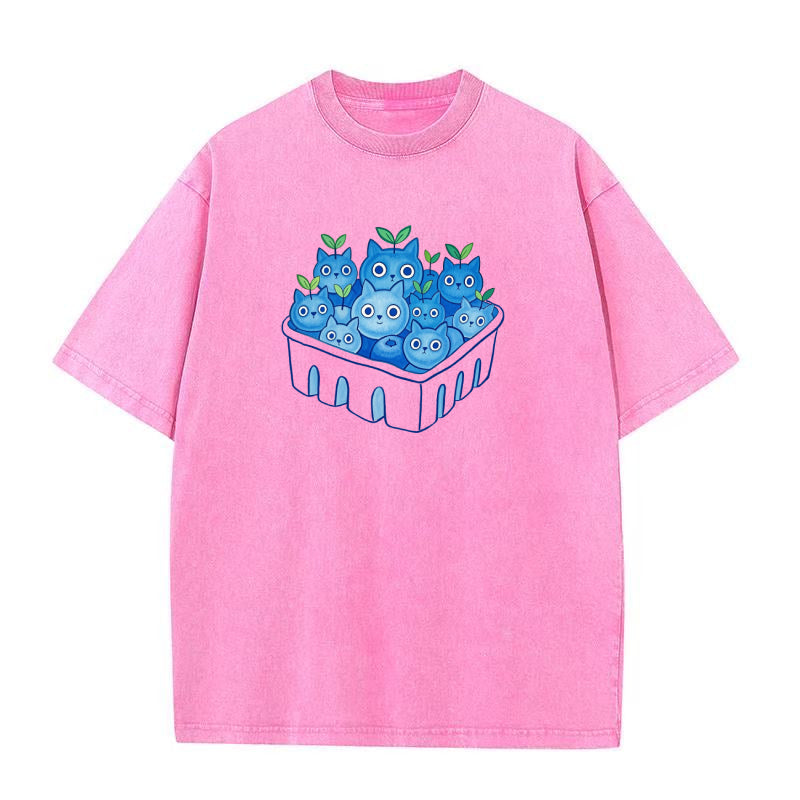 ブルーベリーキャッツ ユニセックスTシャツ