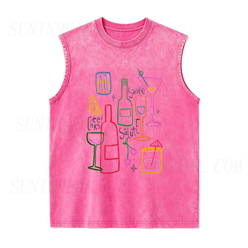 Cheers Salute Santé Unisex Tank Top