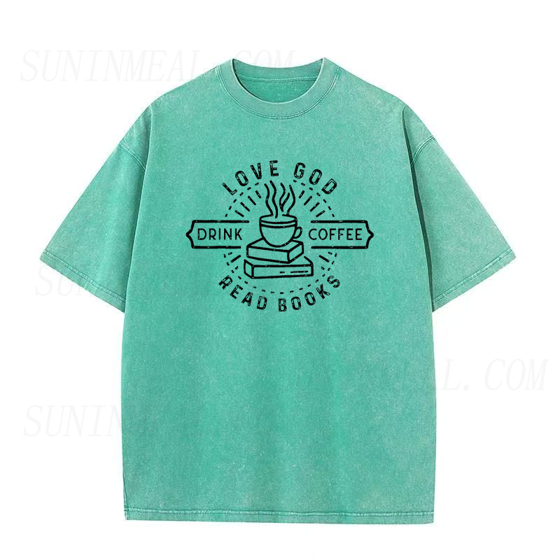 Love God Drink Coffee Read Books Tee