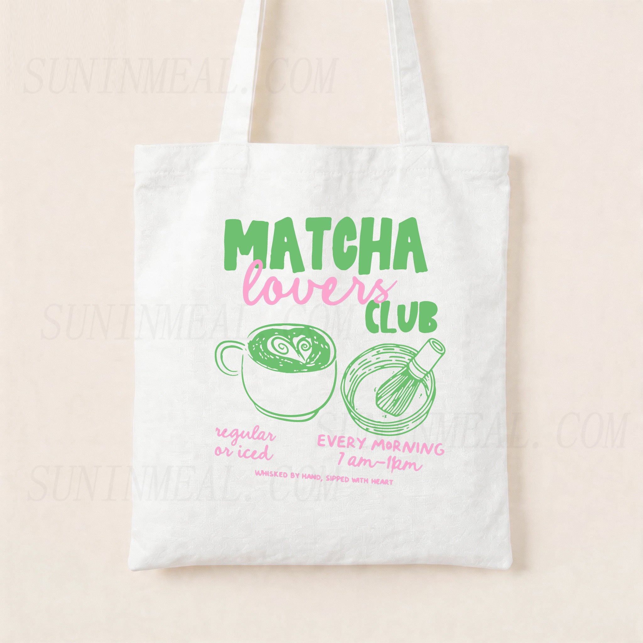 Matcha Lovers Club Canvas Tote Bag
