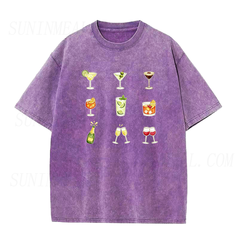 Vintage Champagne & Cocktails Unisex Tee