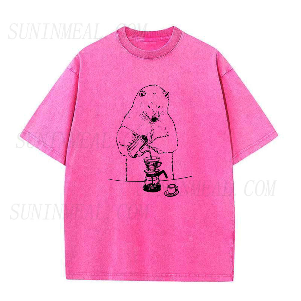 Polar Bear Is Brewing Coffee Unisex Tee