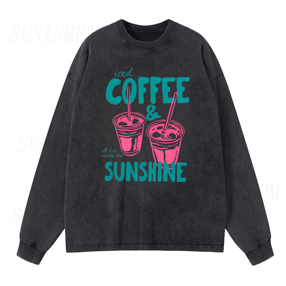 Iced Coffee and Sunshine Long Sleeve Unisex Tee