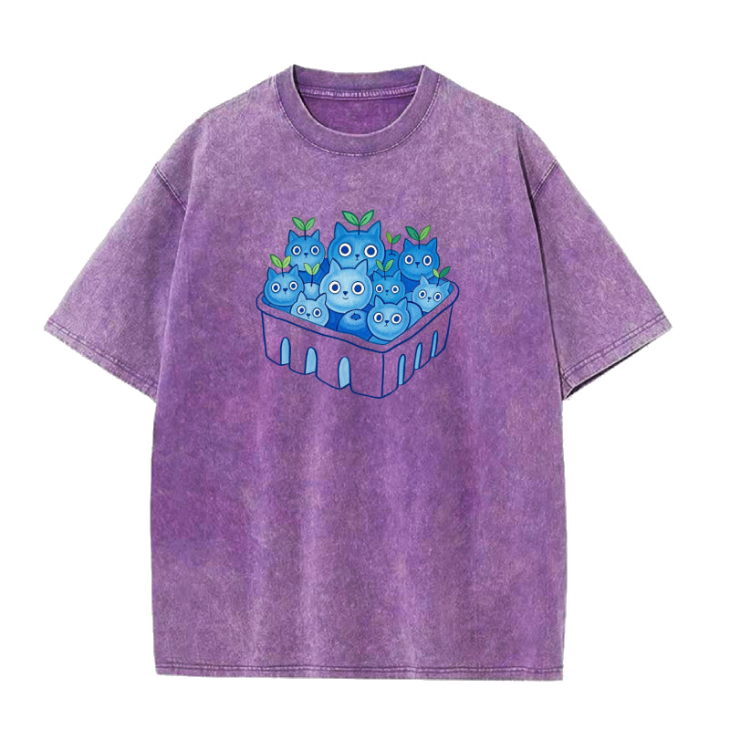 ブルーベリーキャッツ ユニセックスTシャツ