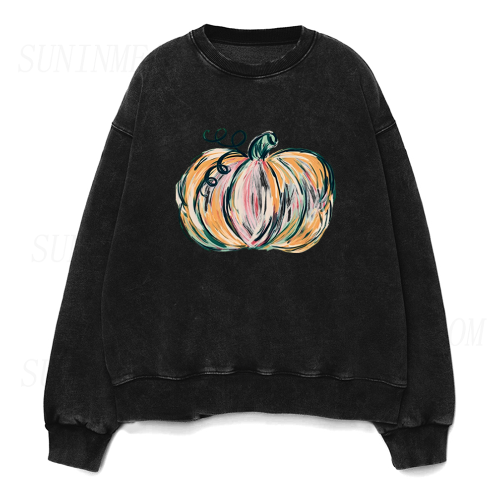 Watercolor Pumpkin Unisex Crewneck Sweatshirt