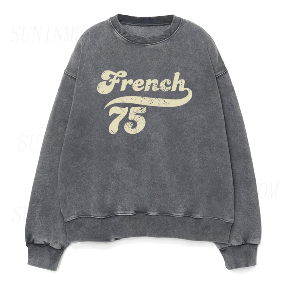 Retro French 75 Cocktail Unisex Crewneck Sweatshirt