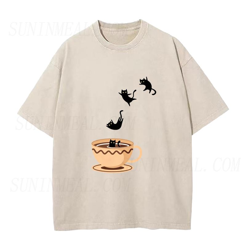 Cats in Coffee Unisex Tee