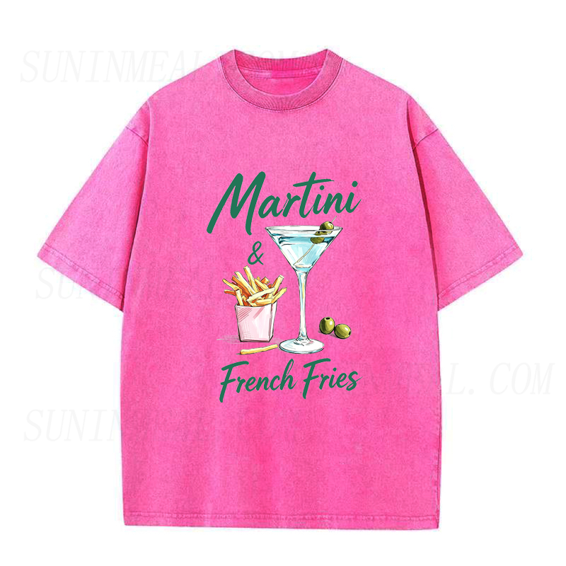 Martini and French Fries Unisex Tee