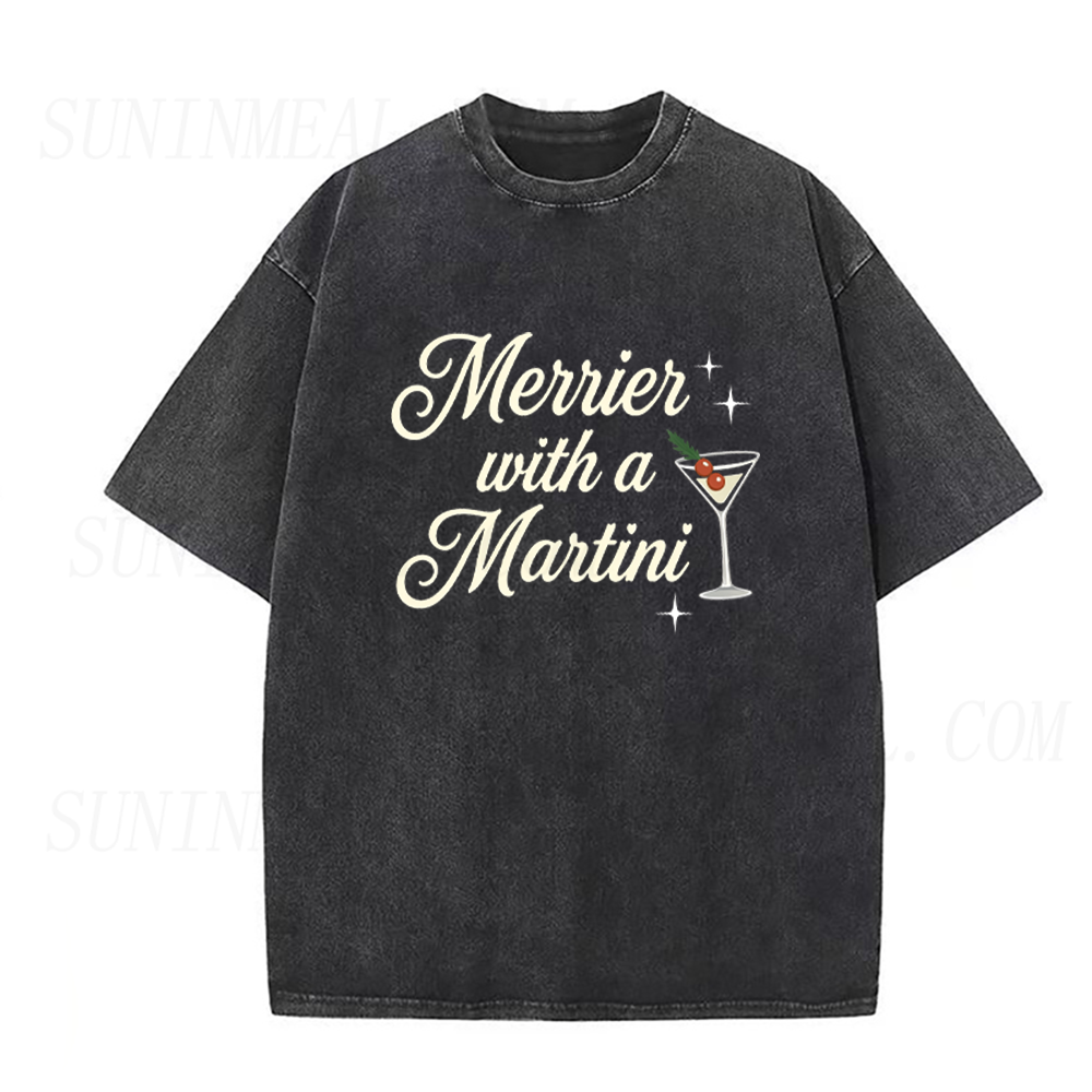 Merrier with A Martini Unisex Tee
