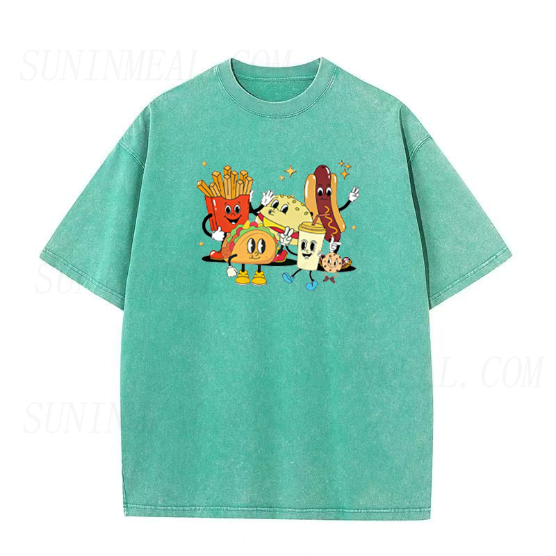 Quirky Cartoon Food Character Unisex Tee