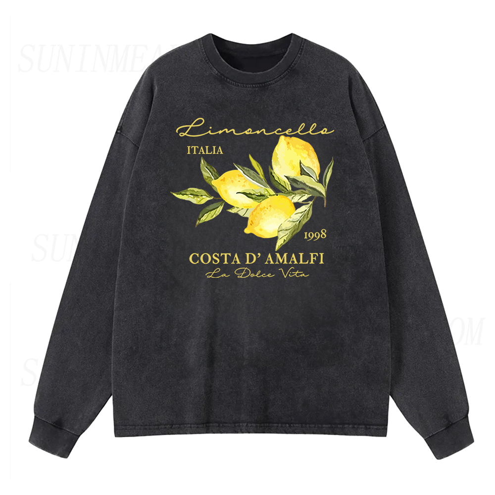 Retro Limoncello La Dolce Vita Long Sleeve Unisex Tee