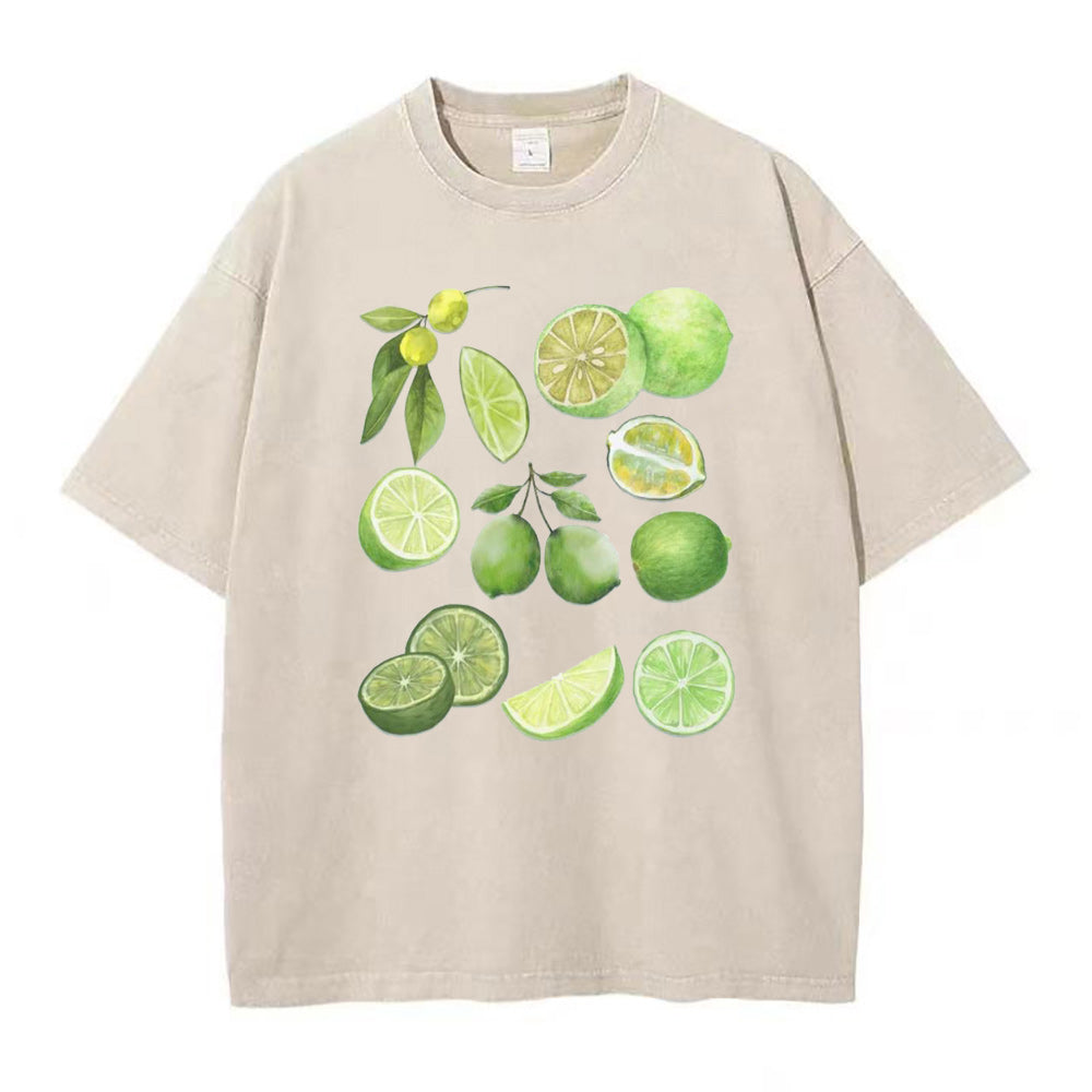 ヴィンテージフルーツライムユニセックスTシャツ