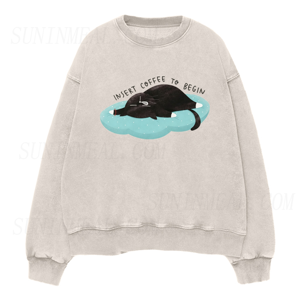 Insert Coffee To Begin Unisex Crewneck Sweatshirt