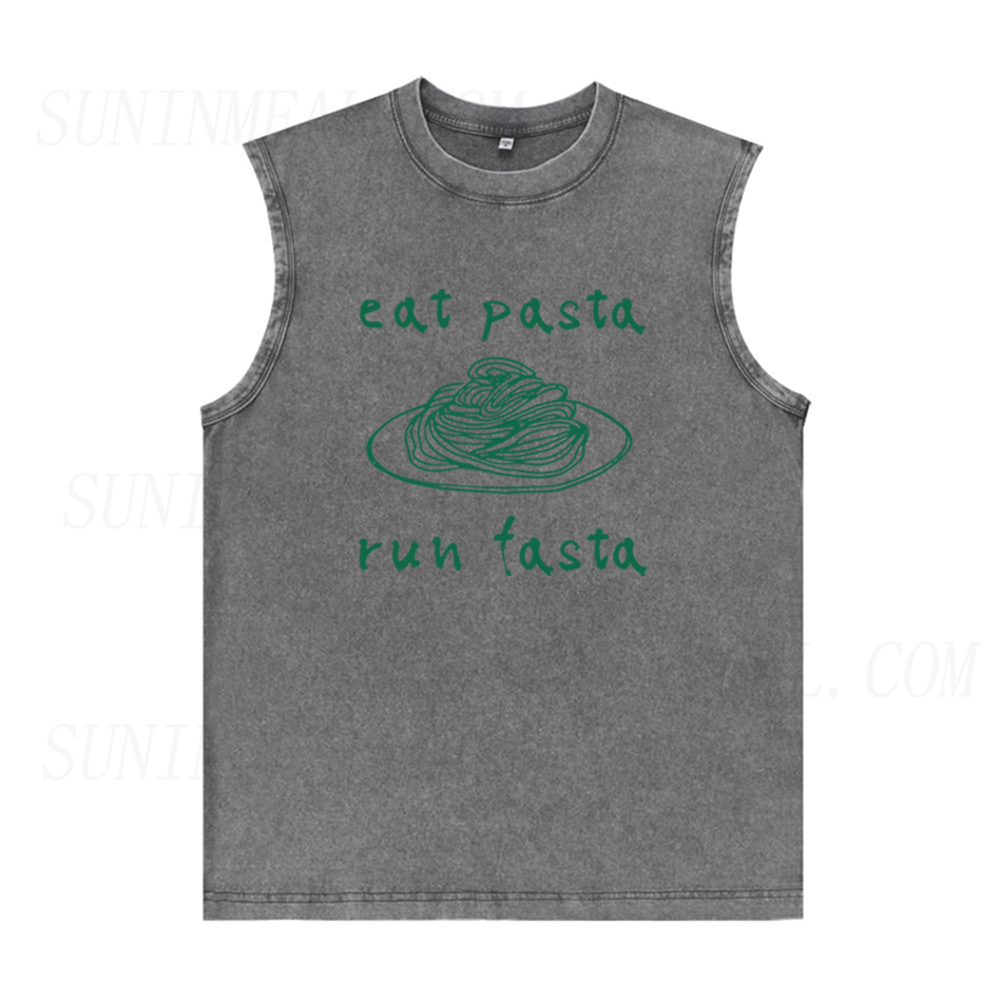 Eat Pasta Run Fasta Unisex Tank Top