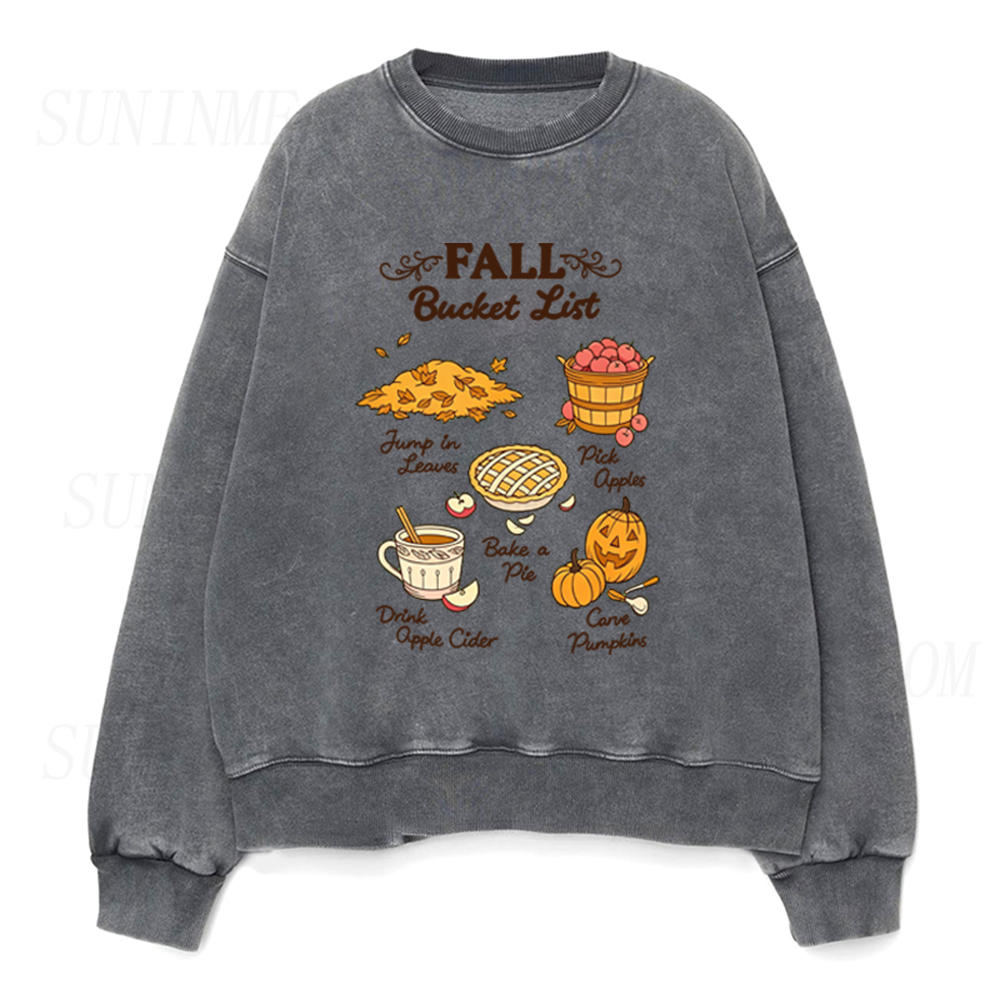 Fall Bucket List Unisex Crewneck Sweatshirt