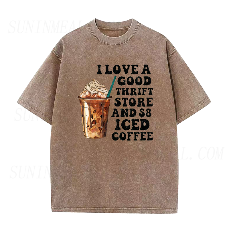 I Love a Good, Thrift Store, Iced Coffee Unisex Tee