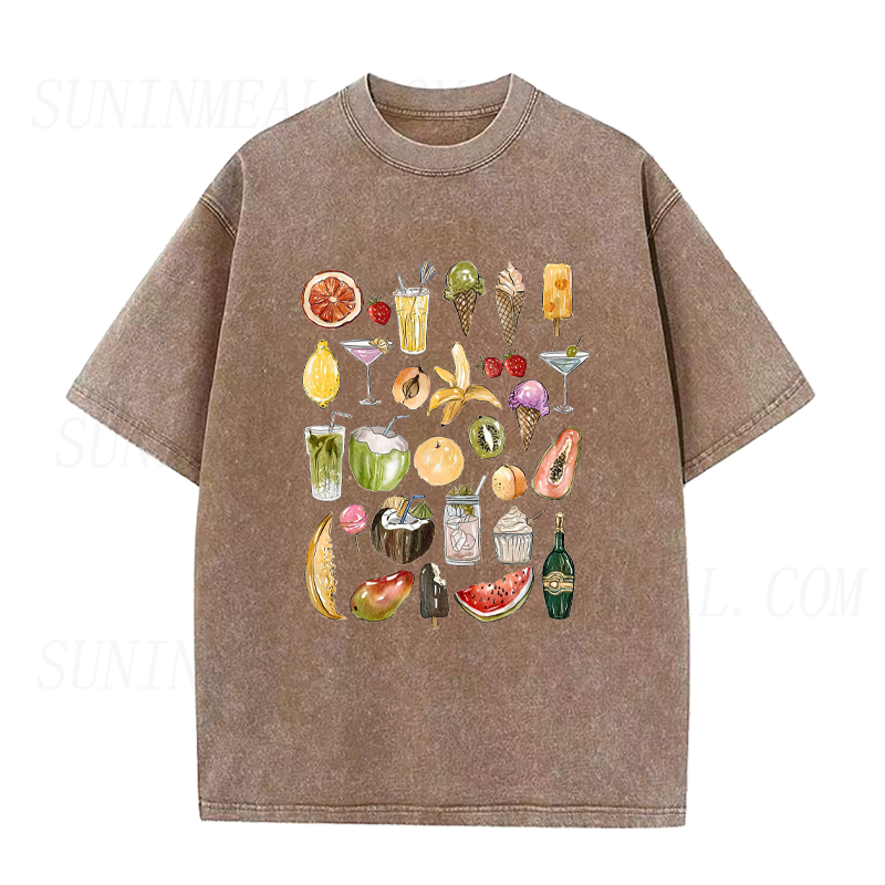 Tropical Fruit and Cocktail Dessert Unisex Tee