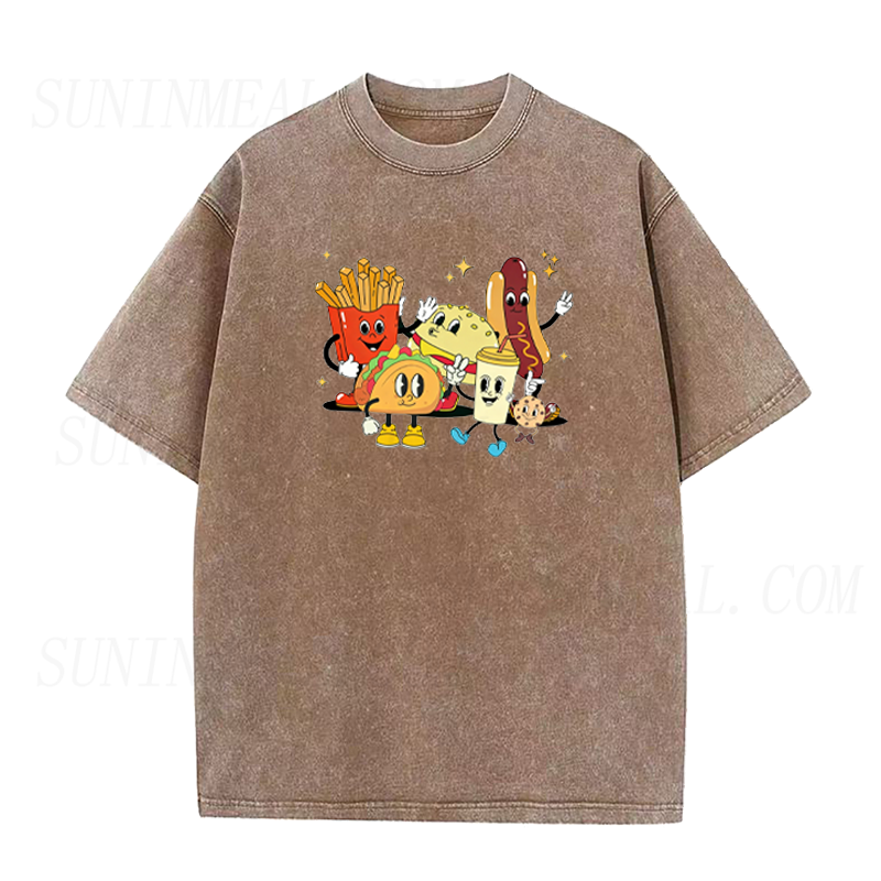 Quirky Cartoon Food Character Unisex Tee