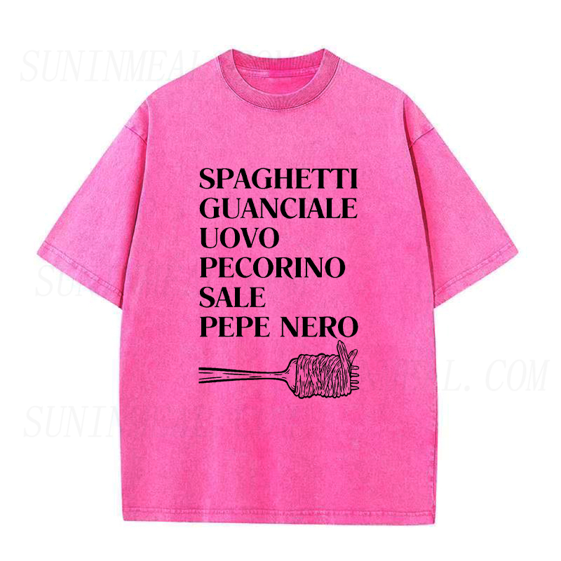 Classic Roman Carbonara Ingredients Unisex Tee