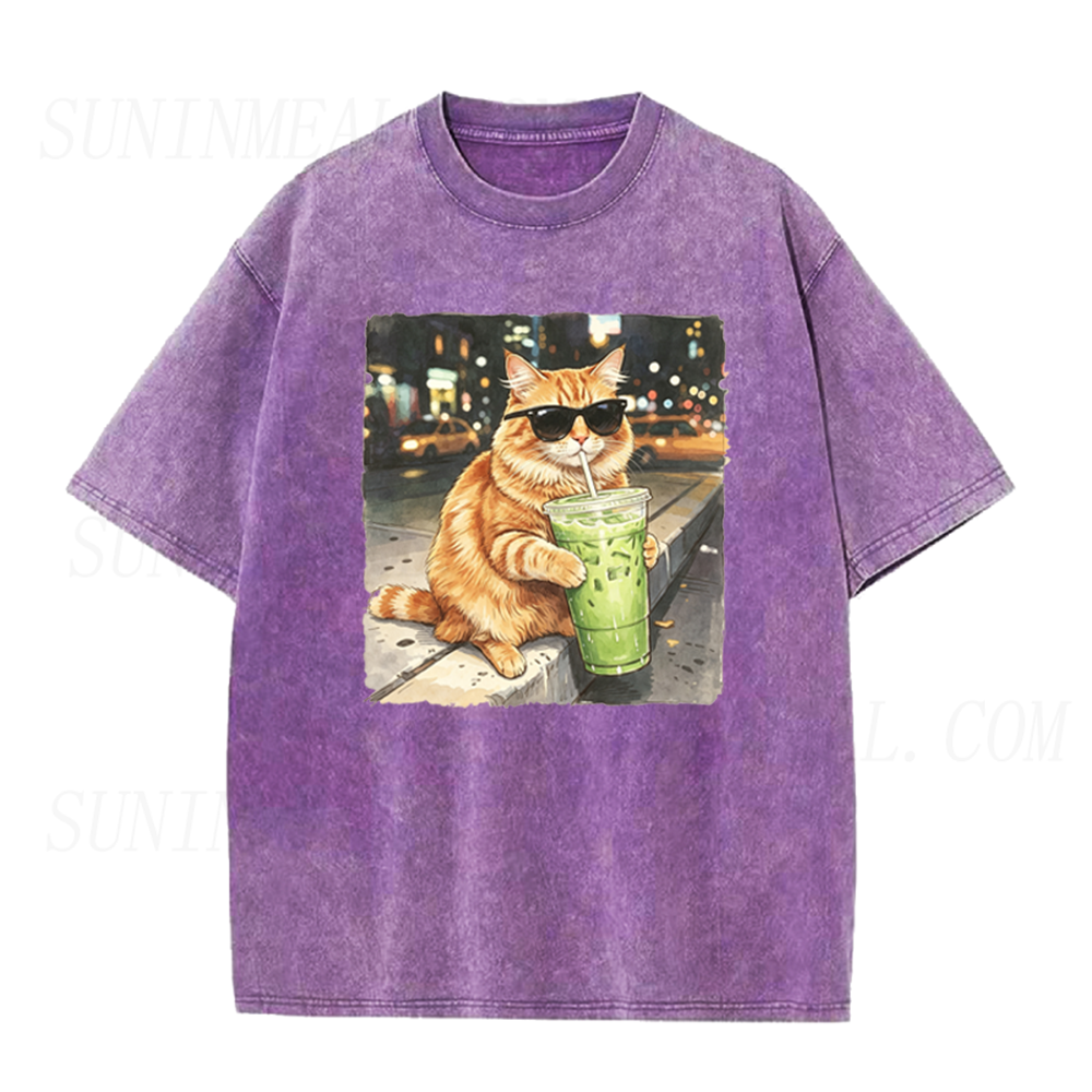 Cute Cat & Matcha Unisex Tee