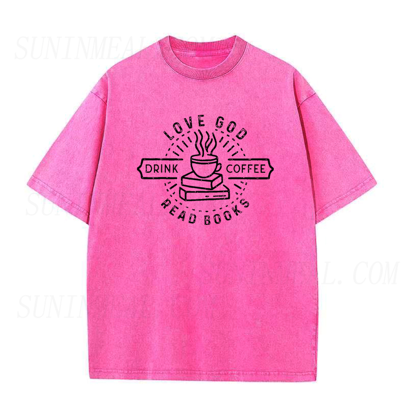 Love God Drink Coffee Read Books Tee