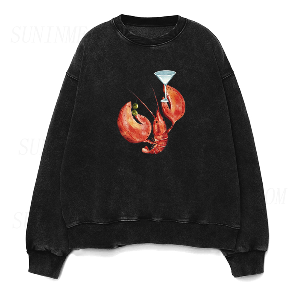 Lobster Loves Dirty Martini Unisex Crewneck Sweatshirt