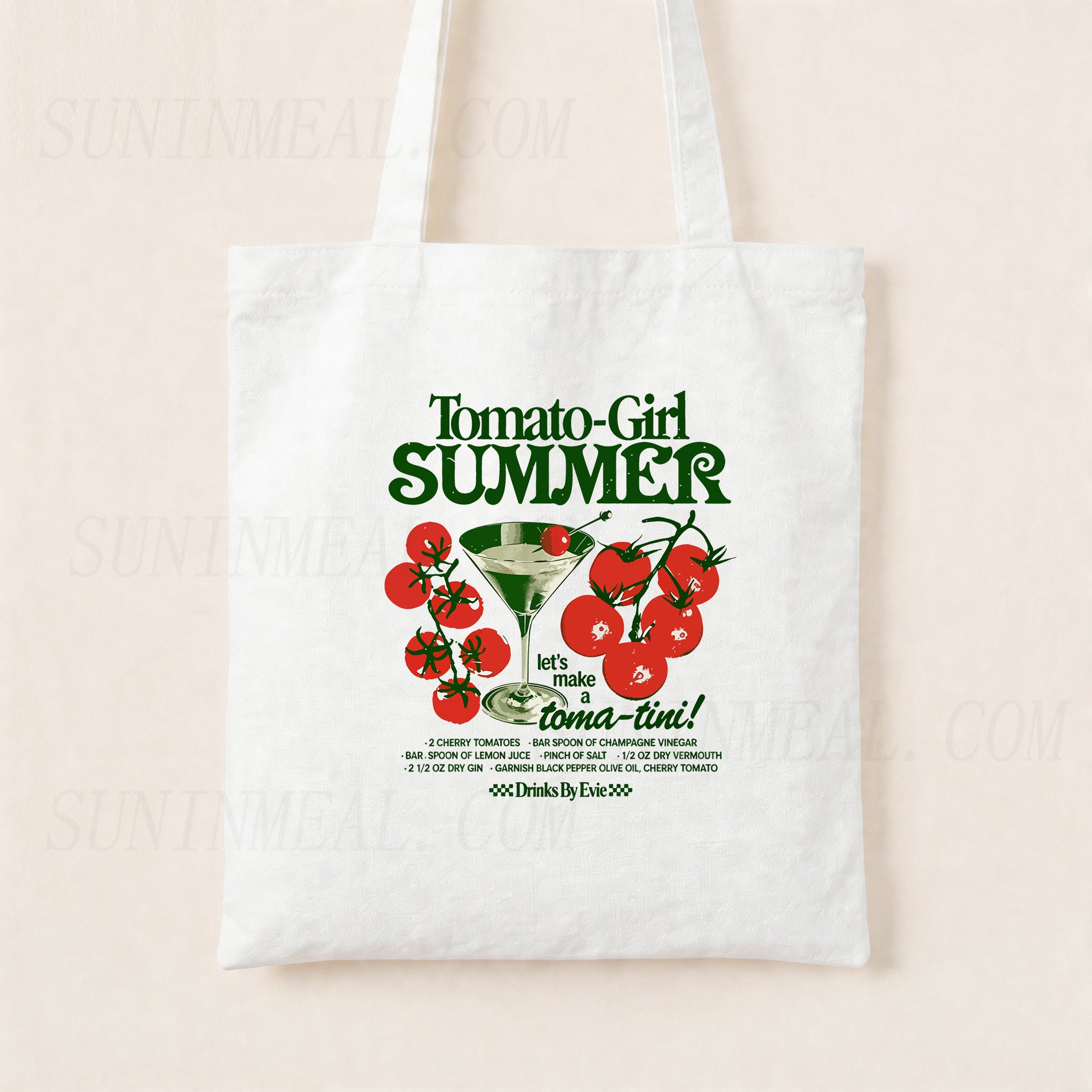Tomato Girl Summer Canvas Tote Bag