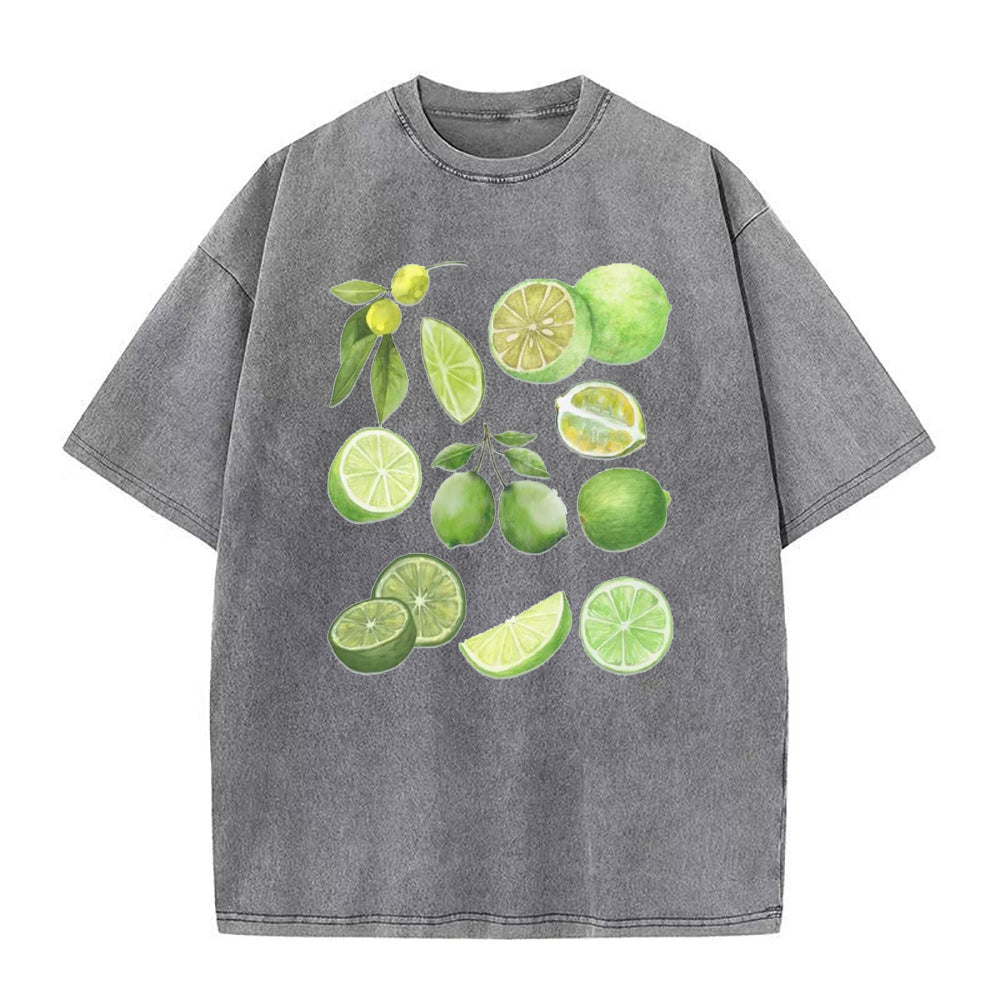 ヴィンテージフルーツライムユニセックスTシャツ