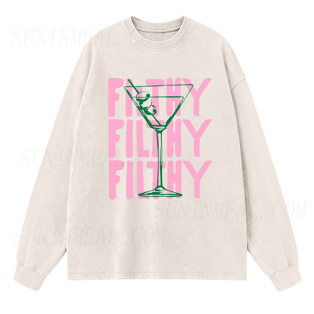 Filthy Martini Long Sleeve Unisex Tee