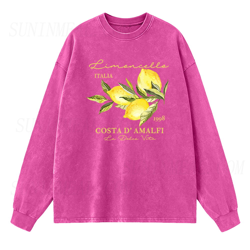Retro Limoncello La Dolce Vita Long Sleeve Unisex Tee