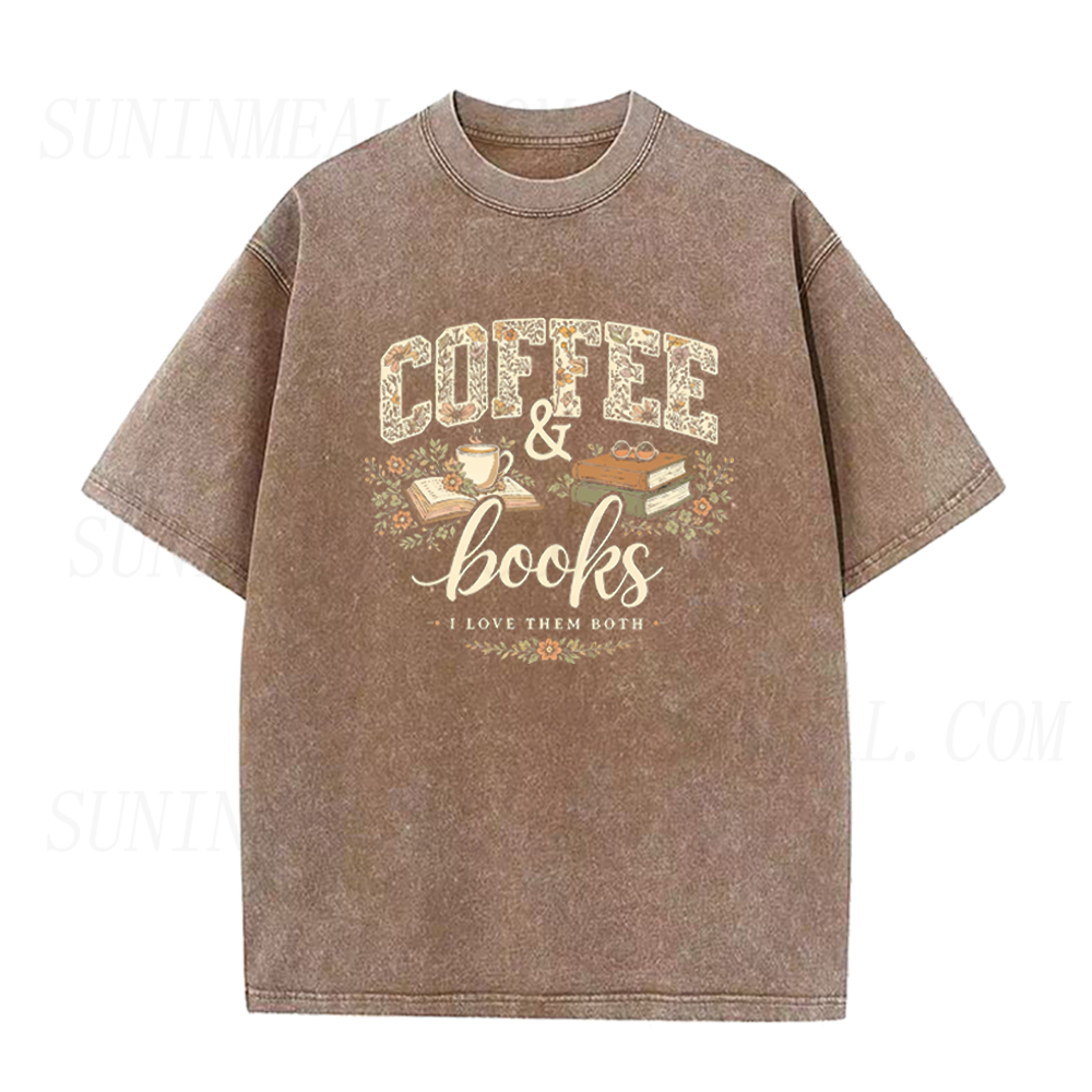 I Love Coffee & Books Unisex Tee