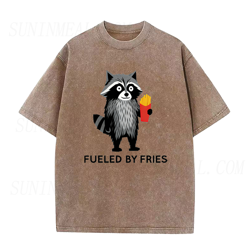 Raccoon Fueled By Fries Tee
