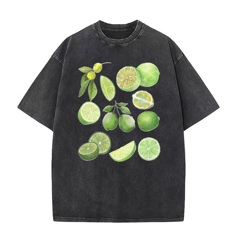 ヴィンテージフルーツライムユニセックスTシャツ
