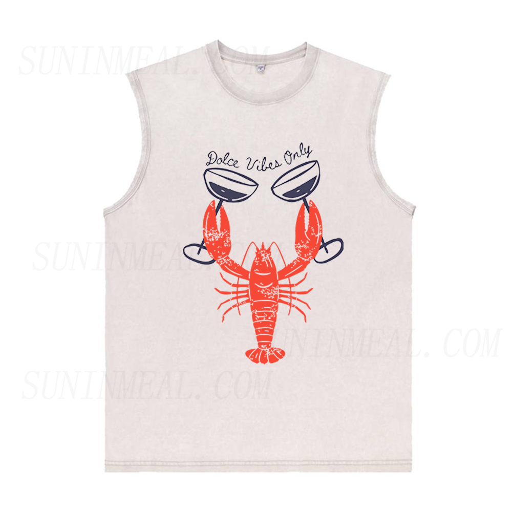 Dolce Vibes Only Lobster Cocktail Unisex Tank Top