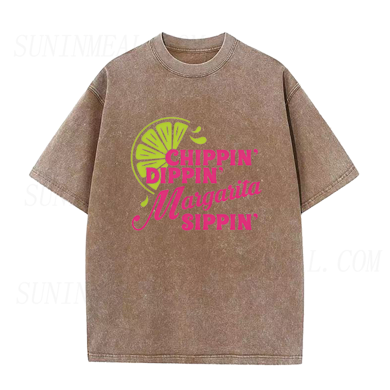 Dippin Chips Sippin Margaritas Unisex Tee