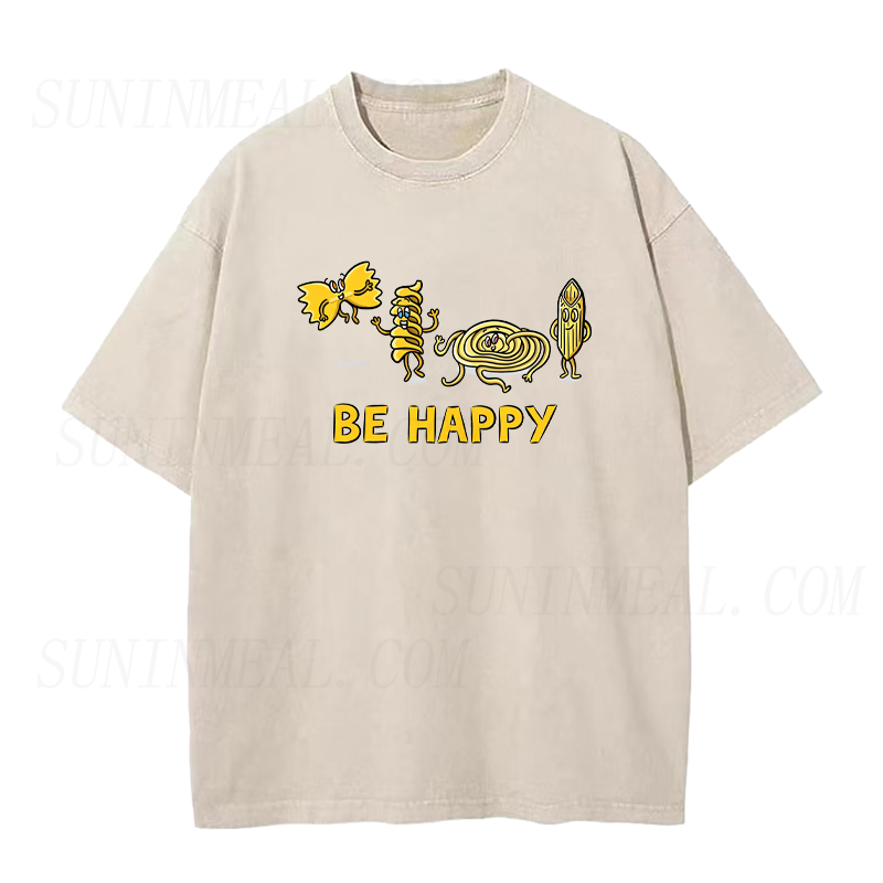 Be Happy Cute Pasta Unisex Tee
